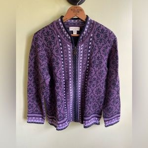 Appleseed’s Petites M Nordic Skies Sweater